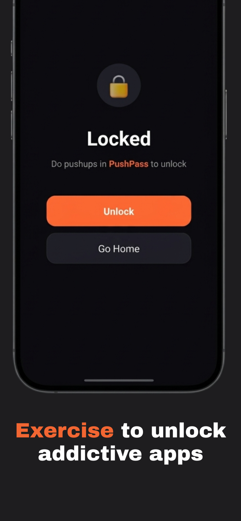 Locked screen: do push-ups in PushPass to unlock